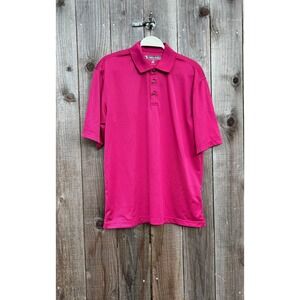 Pebble Beach Polo Shirt Men's Performance Size M Magenta Active Golf‎ Casual